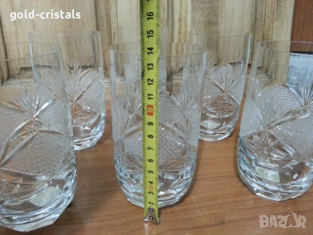 Кристални чаши, снимка 3 - Антикварни и старинни предмети - 35529969