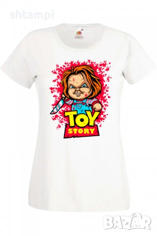 Дамска Тениска Toy Story Chucky Изненада,Повод,Подарък,Празник, снимка 9 - Тениски - 37639266