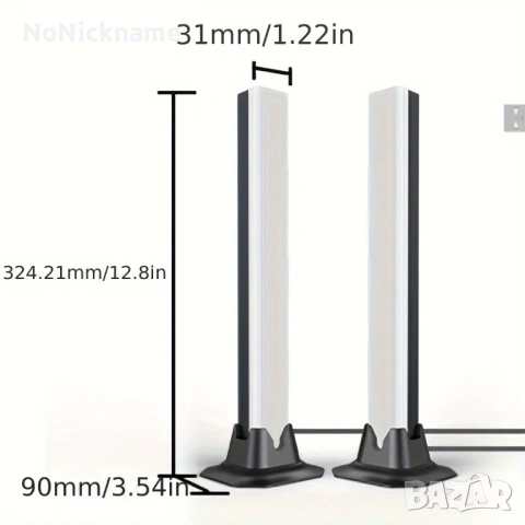 RGB ритмични светлини 180° интелигентни светлинни ленти геймърски LED светлинен еквалайзер, снимка 10 - Други - 53371685