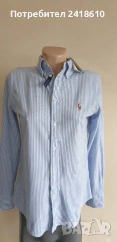POLO Ralph Lauren Oxford Stripe Knit Pique Cotton Womens Size M НОВО ! ОРИГИНАЛ! Дамска Риза!, снимка 2 - Ризи - 53356268