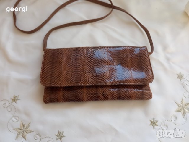 дамска чанта клъч от змийска кожа   17/2