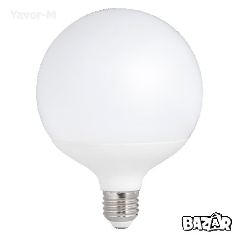 LED Лампа, Топка 15W, E27, 3000K, 220-240V AC, Топла светлина, Ultralux - LTL152730, снимка 1 - Крушки - 40863119