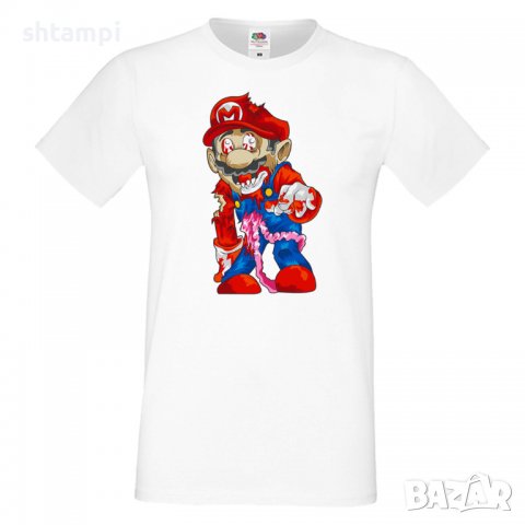 Мъжка тениска Mario Zombie 6 Игра,Изненада,Подарък,Празник,Повод, снимка 5 - Тениски - 37238142