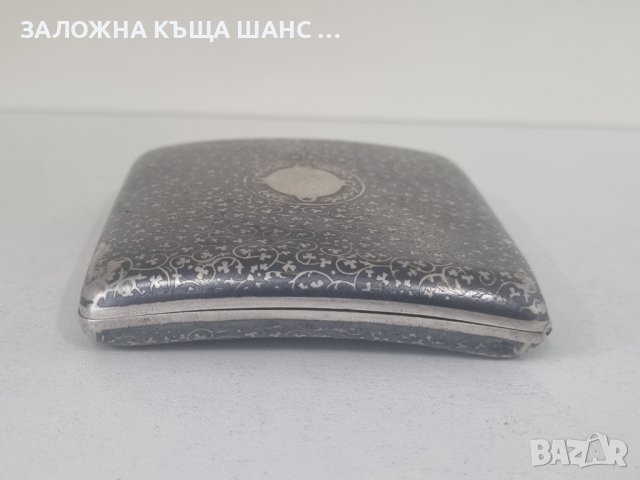Сребърна табакера 900 проба с Niello, снимка 11 - Антикварни и старинни предмети - 40839521