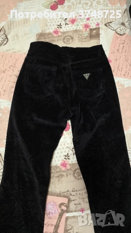 Велурени дънки Guess, снимка 2 - Дънки - 52335157