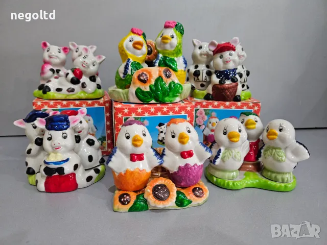 КРАСИВИ СОЛНИЧКИ ЖИВОТНИ! 3 комплекта солинички за 10лв,  8 комплекта солинички  за 20лв