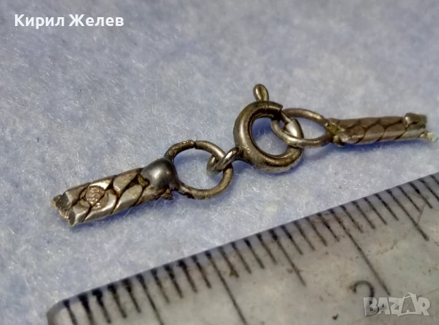 СТАРА СРЕБЪРНА КАРАБИНКА ЗАКОПЧАЛКА За КОЛИЕ ЛАНЕЦ ВЕРИЖКА ГРИВНА СРЕБРО 950 ПРОБА 29153