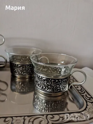 Чаши за чай и поднос, снимка 7 - Чаши - 47704927