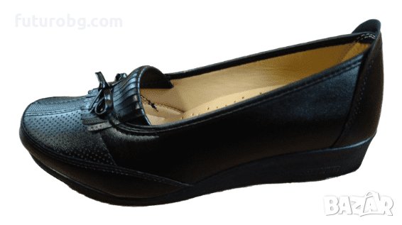 Дамски обувки в черен цвят с анатомична подметка, снимка 2 - Дамски ежедневни обувки - 36599660
