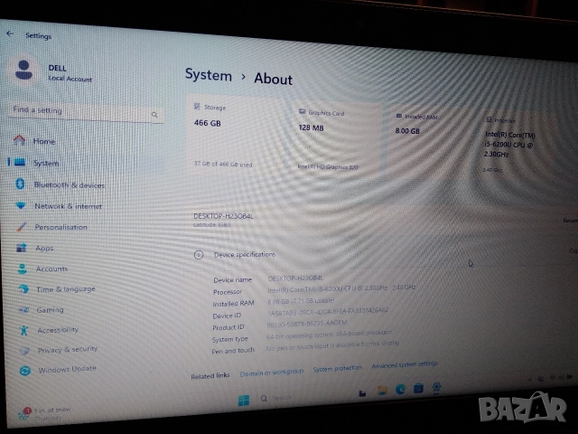 Лаптоп DELL Latitude 3580 i5, 16GB RAM, 500GB HDD, снимка 14 - Лаптопи за работа - 52859134