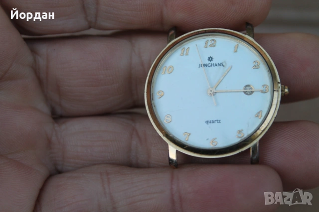 Немски мъжки позлатен часовник ''Junghans'' , снимка 2 - Мъжки - 53999542