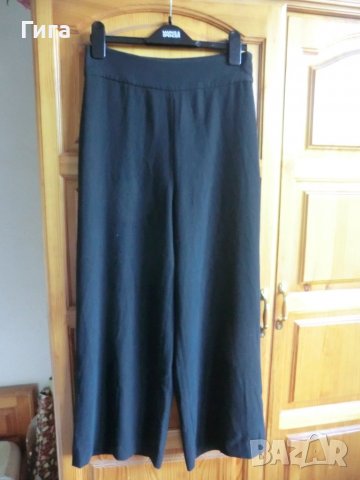 черен панталон с широки крачоли, снимка 2 - Панталони - 37412012