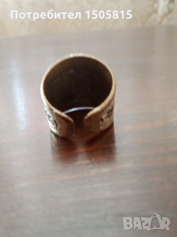 Уникален, старинен прьстен от Тибет от мед, снимка 4 - Антикварни и старинни предмети - 34116996