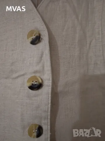 Нов дамски ленен елек L размер , снимка 4 - Елеци - 49413872