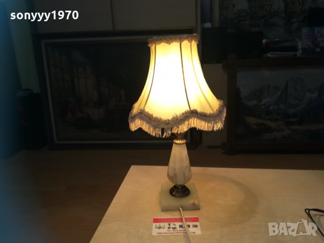 мрамор мед/месинг-антик лампа от франция 1702211035