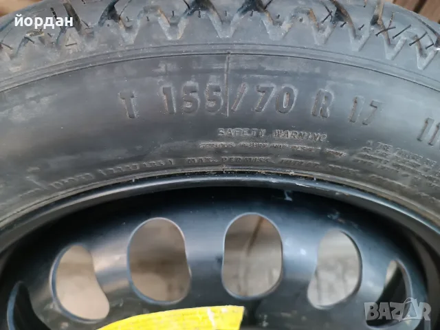 Резервна гума патерица 5 * 112 / 155/70/17, снимка 2 - Гуми и джанти - 56548894