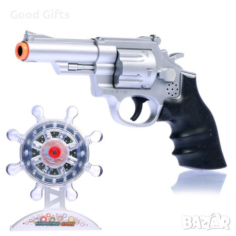 Детски пистолет с лазер и музикална мишена, снимка 1 - Други - 42891421