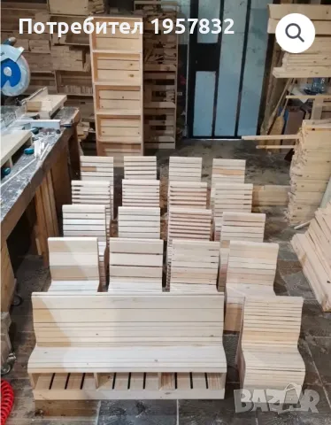 Детска ергономична дървена пейка с място за съхранение, снимка 5 - Други - 48952518