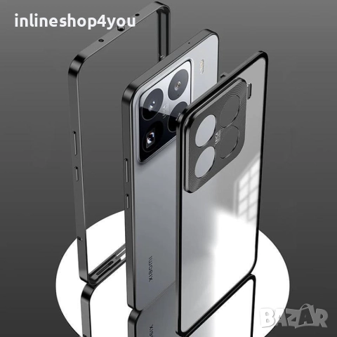 Двоен Магнитен Кейс за Xiaomi 15T / Pro със Защита на камерите, снимка 2 - Калъфи, кейсове - 52238321