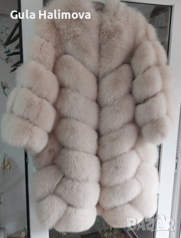 Дамско палто  100% лисица и естествена  телешка кожа 