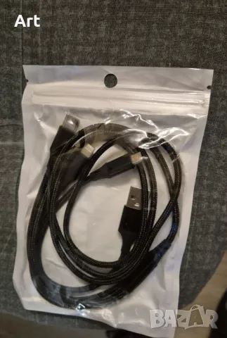 Кабел DATA 3 в 1 Type-C, micro USB и Lightning и още ...
