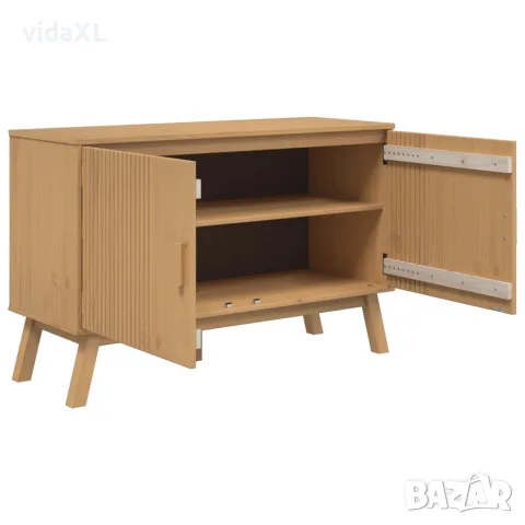 vidaXL Сайдборд OLDEN, кафяв, 114x43x73,5 см, бор масив, снимка 7 - Бюфети - 56147291