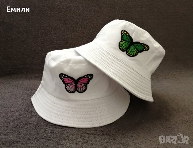 Двулицева шапка идиотка с пеперуди, снимка 2 - Шапки - 39922759