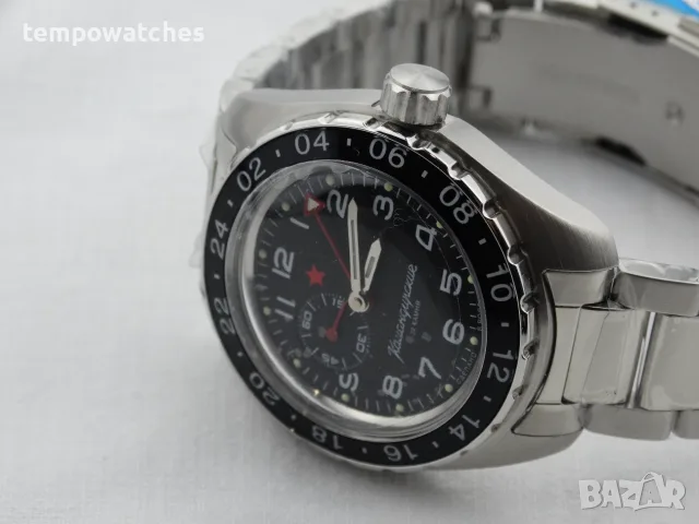 ВОСТОК КОМАНДИРСКИЕ АВТОМАТИЧЕН-GMT ref: 02019А, снимка 4 - Мъжки - 41667266