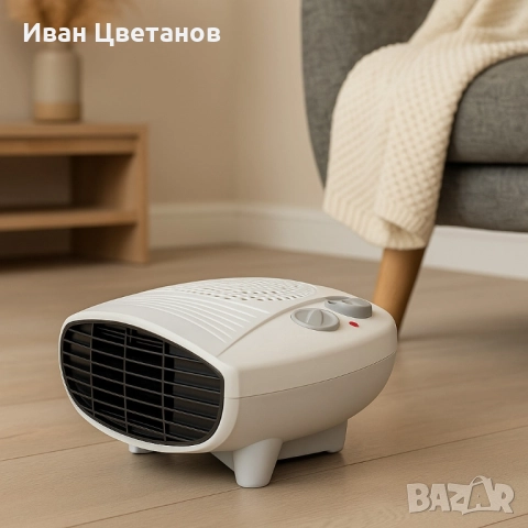 Отоплителна вентилаторна печка Voltz V51970E – 2000W, бял