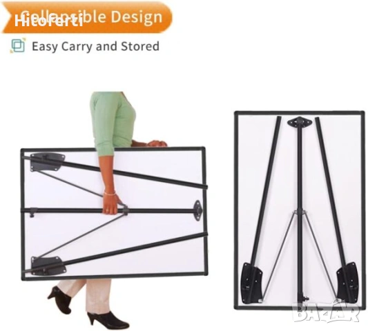 Преносима дъска VIZ-PRO Magnetic Whiteboard Easel Black, 90 x 60 cm, снимка 4 - Други - 54157976