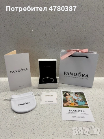 Сребърна гривна Pandora Infinity Heart , снимка 2 - Гривни - 54007360