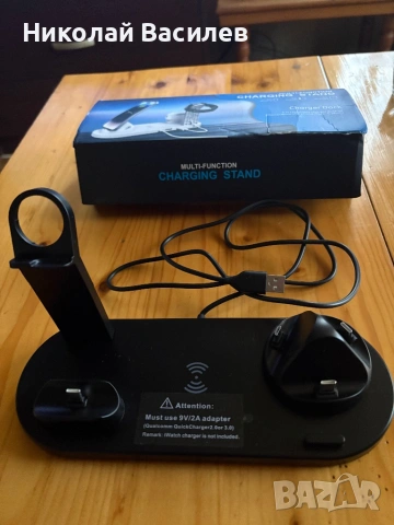 Зарядна станция 3 в 1, снимка 6 - Безжични зарядни - 53064332
