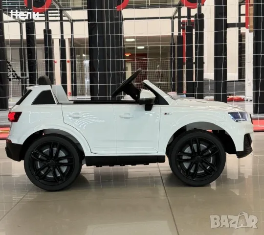 Акумулаторен джип Audi Q7 12V с меки гуми с Кожена седалка , снимка 12 - Детски велосипеди, триколки и коли - 48292872