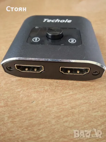 HDMI сплитер 4K HDMI превключвател-Techole Алуминиев двупосочен HDMI сплитер 1 в 2 изход, снимка 2 - Друга електроника - 47700447