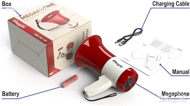 Мегафон  със сирена Magikl, снимка 3 - Други - 49859010