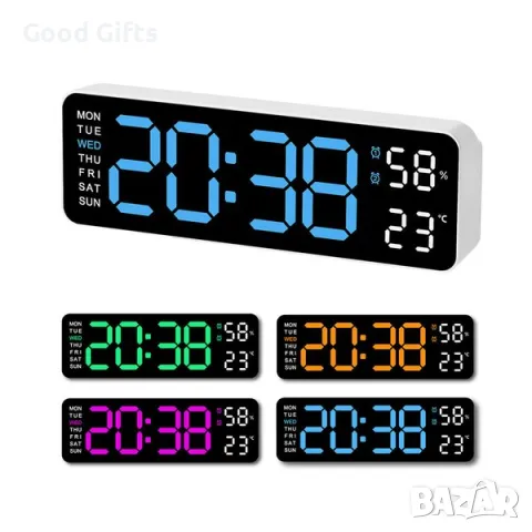 Дигитален Светещ Часовник с големи цифри