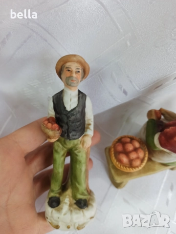 Селска идилия-Неглазиран порцелан -3 пластики ., снимка 5 - Антикварни и старинни предмети - 51677644