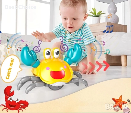 Интерактивна музикална играчка "Бягащ рак", снимка 3 - Електрически играчки - 52495725