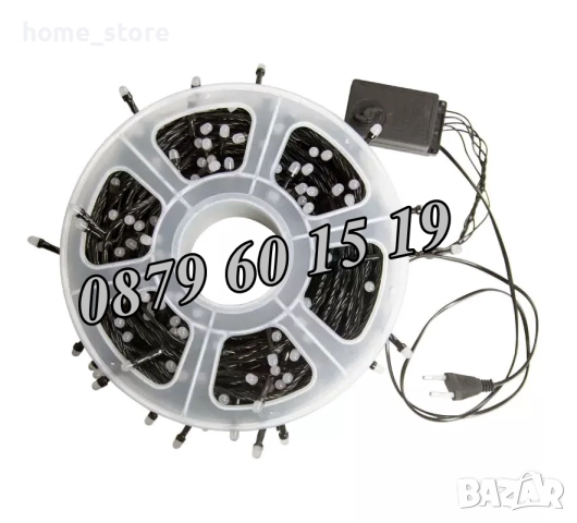 Коледни лампички 100 метра на макара, многоцветни, водоустойчиви, снимка 6 - Декорация за дома - 52369601