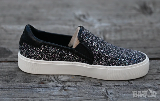 UggJass Chunky черни брокатени кецове номер 39 ,5, снимка 6 - Кецове - 54116164