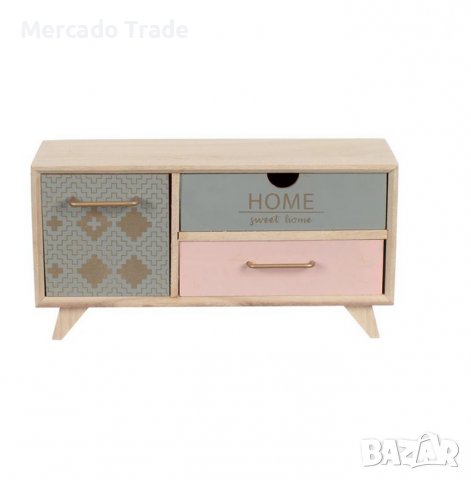 Декоративна кутия Mercado Trade, 3 чекмеджета, Дърво, снимка 1 - Декорация за дома - 39429859