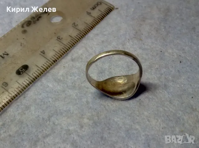 ЕЛЕГАНТЕН ЕМАЙЛИРАН СРЕБЪРЕН ВИНТИДЖ АРТ ПРЪСТЕН СРЕБРО 925 ПРОБА РЪЧНА РАБОТА 48262, снимка 4 - Пръстени - 49757798