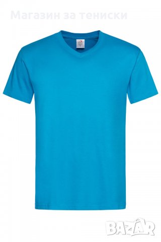 Мъжки тениски с остро деколте, снимка 7 - Тениски - 34394106