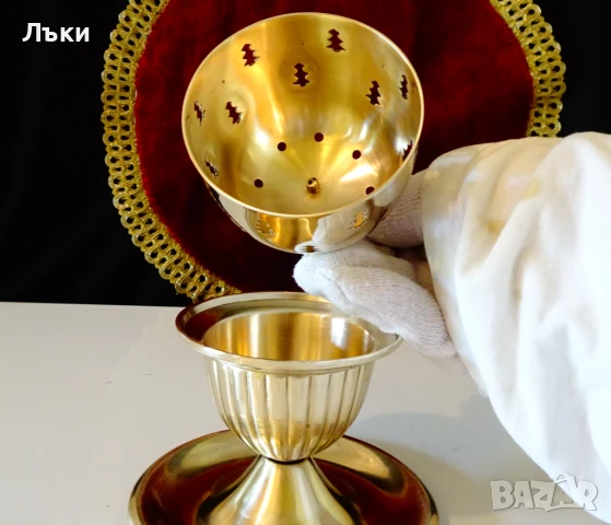 Бронзово кандило,кадило шедьовър., снимка 3 - Антикварни и старинни предмети - 50774418