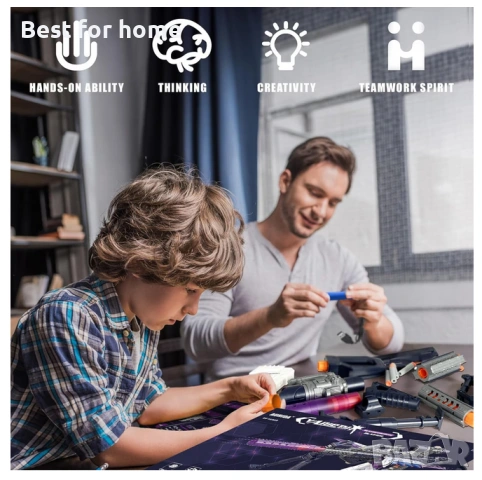 Комплект снайперски бластер, играчка пистолет за многофункционални дунапренови дартс, снимка 5 - Други - 54161350