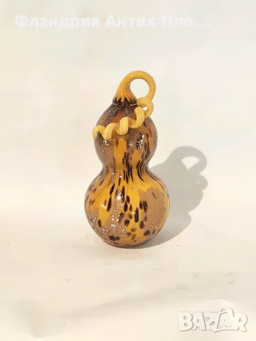 Тиква от арт стъкло - жълта , снимка 6 - Декорация за дома - 36355338