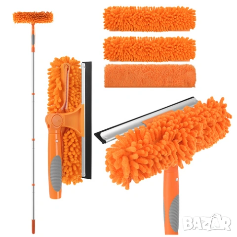 Уред за почистване на прозорци с удължител-Стъклочистачка за прозорци