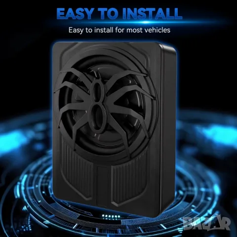 Компактен 10” автомобилен 800W(peak) активен субуфер