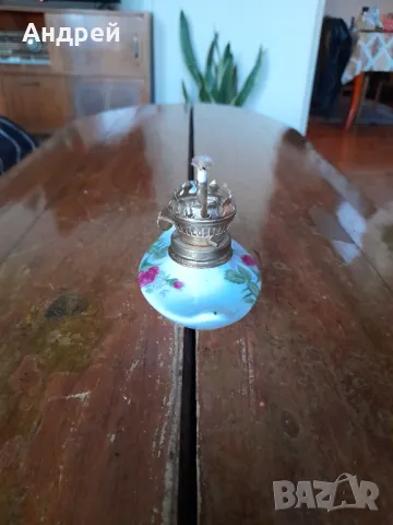 Стара декоративна порцеланова газена лампа, снимка 2 - Други ценни предмети - 48426991