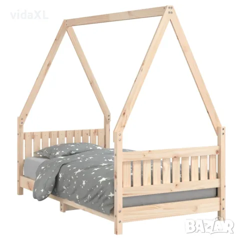 vidaXL Рамка за детско легло 80x160 см масивна борова дървесина